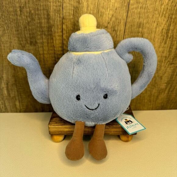 Jellycat Teapot Amuseables NEW!  FAST SHIP Gift for Artist - Picture 1 of 9